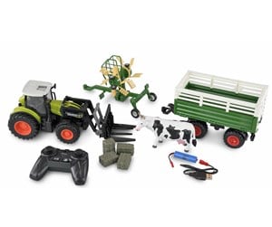 Fjernstyrt - Amewi RC Tractor with XL Accessory Package 1:24 RTR Green - 22641