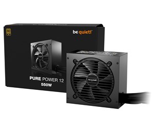 Strømforsyning (PSU) - be quiet! PURE POWER 12 550W Strømforsyning (PSU) - 550 Watt - 120 mm - ATX 3.1 - 80 Plus Gold sertifisert - BP001EU