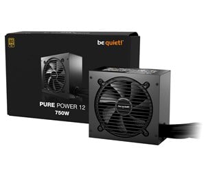 Strømforsyning (PSU) - be quiet! PURE POWER 12 750W Strømforsyning (PSU) - 750 Watt - 120 mm - ATX 3.1 - 80 Plus Gold sertifisert - BP003EU