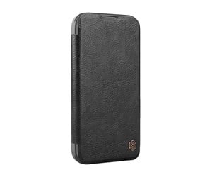 Mobil - Deksel og etui - Nillkin Qin Prop Leather iPhone 16 Pro Max Case (black) - 6902048282018