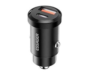 Mobil - Adaptere og ladere - Essager Car Charger USB-A+USB-C 30W (black) - ECCAC-TL01