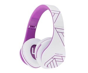 Hodetelefoner - PowerLocus Wireless Headphones P2 (white-purple) - pwl-p2-whiteviolet