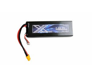 Fjernstyrt - Amewi LiPo battery 2S 7.4V 4000mAh 45C hard case XT60 - 28934