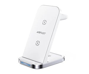 Mobil - Adaptere og ladere - Acefast 15W E15 3-in-1 Qi inductive charger with stand (white) - E15 white