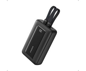 Nødlader - Anker (20K.30W Built-In USB-C+Lightning Cable) Nødlader - Svart - 20000 mAh - A1681011