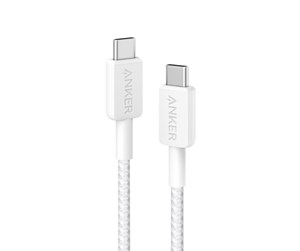 USB - Anker 322 USB-C to USB-C Cable (0.9m Braided) - White - A81F5G21