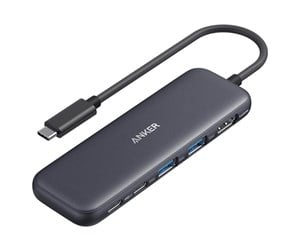 Dokkingstasjon - Anker 332 USB-C Hub (5-in-1) - Black - A8355011