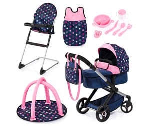 Dukker, Bamser & Utstyr - Bayer Design Doll's Pram Xeo Deluxe Set - Navy (17016AD) - 17016AD