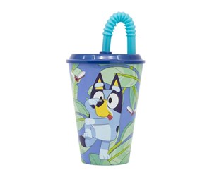 Skole - STOR Water Cup with Straw for Kids 50630 430 ml Bluey (blue) - 50630