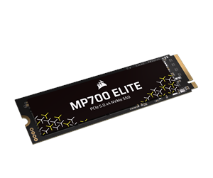 SSD - Corsair MP700 ELITE SSD - 1TB - Uten varmespreder - M.2 2280 - PCIe 5.0 - CSSD-F1000GBMP700ENH