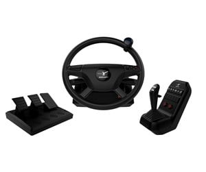 Spill - Tilbehør - Aerosoft Truck + Bus Wheel System - Wheel, gamepad and pedals set - PC - 16037