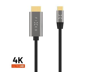 Skjermkabel - FIXED USB-C to HDMI 4K/60 Hz USB 3.1 Gen2 cable 2m - Black - FIXHU-CHDMI-GR