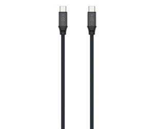 USB - FIXED MAGNETIC 240W USB-C/C tangle-free cable 1.2m - Black - FIXDBM-CC12-GR