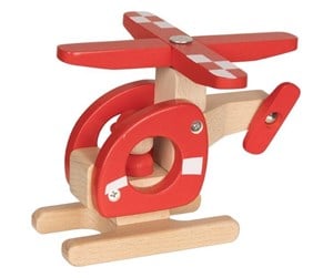 Treleker - Goki Wooden Helicopter Red - 55904