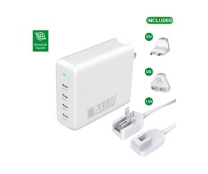 Mobil - Adaptere og ladere - 4smarts GaN FlexPro power adapter - 24 pin USB-C - 200 Watt - 4S544200