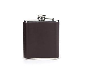 Kjøkkentilbehør - Kikkerland - Leather Hip Flask 7OZ (BA61-M) - BA61-M