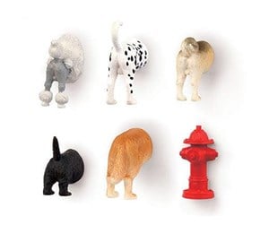 Dekorasjon - Kikkerland - Dog Butt Magnets 6 Per Set - MG17