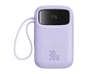 Nødlader - Baseus QPow 2 10000mAh 30W 2xUSB-C powerbank (purple) Nødlader - Lilla - 10000 mAh - P10055008513-00