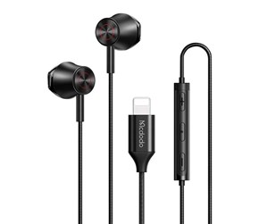 Hodetelefoner - Mcdodo Wired earphones HP-4080 lightning (black) - HP-4080