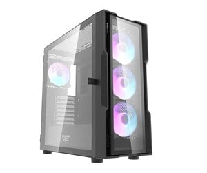 Kabinett - Darkflash DK431 GLASS computer case (black) - Kabinett - Miditower - Svart - DK431 GLASS BLACK WI