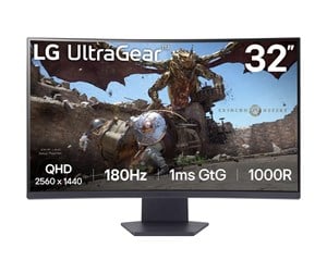 Skjerm - 32" LG UltraGear 32GS60QC-B - 2560x1440 - 180Hz - VA - HDR10 - 32GS60QC-B