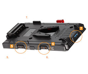 Kamerabatteri & Batterigrep - HEDBOX UNIX-URSA - V-Mount Adapter Power Plate - UNIX-URSA