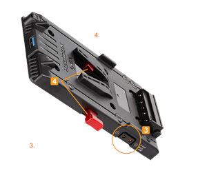 Kamerabatteri & Batterigrep - HEDBOX UNIX-II - V-Mount Adapter Power Plate - UNIX-II