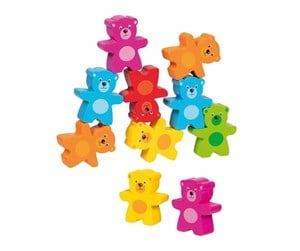 Babyleker - Goki Wooden Colors Bears Stacking Game 9 pcs. - 58384