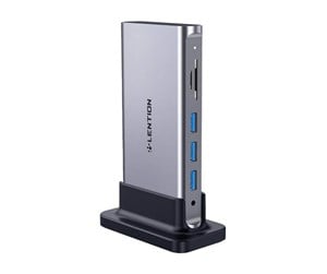 Dokkingstasjon - Lention docking station AV USB-C gray - CB-TP-D54HEACRNA-CCN