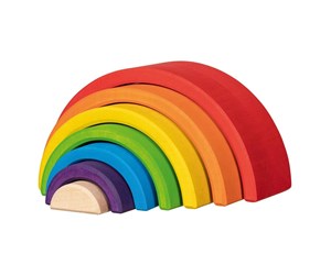 Babyleker - Goki Wooden Building Blocks Rainbow 5 pcs. - 58479