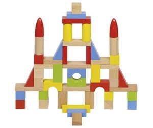 Babyleker - Goki Wooden Building Blocks in Bag 50pcs. - 58575