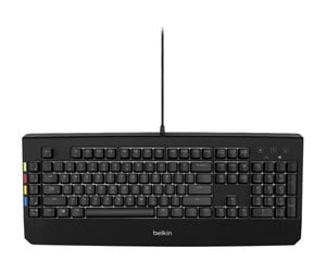 Tastatur - Belkin KVM Remote Control with Integrated Keyboard - Tastatur - Svart - F1DN008KBDUK