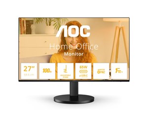 Skjerm - 27" AOC Q27B3CF2 - 2560x1440 (QHD) - 100Hz - IPS - 2x 2W Speakers - Q27B3CF2/23