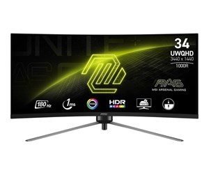 Skjerm - 34" MSI MAG 345CQR - 3440x1440 - 180Hz - VA - MAG 345CQR