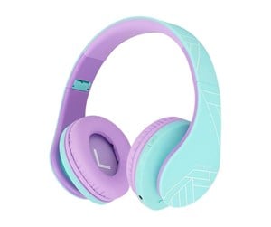 Hodetelefoner - PowerLocus Wireless Headphones for kids P2 (blue-purple) - pwl-p2kids-tealpurpl