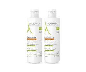 Kroppspleie - A-Derma Exomega Control Emollient Foaming Gel Duo – 2x500ml - 3282770146417