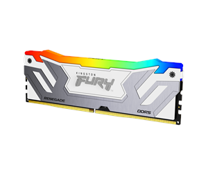 RAM - Kingston FURY Renegade RGB DDR5-8400 - 24GB - CUDIMM for Intel - CL40 - Single Channel (1 pcs) - Intel XMP - Hvit med RGB - KF584CU40RWA-24