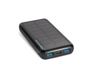 Nødlader - SBS TTBB10000SK Solar Nødlader - Svart - 10000 mAh - TTBB10000SK