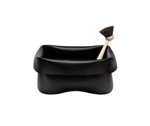 Rengjøring - Normann Copenhagen Washing-up Bowl & Brush - Black - 310600