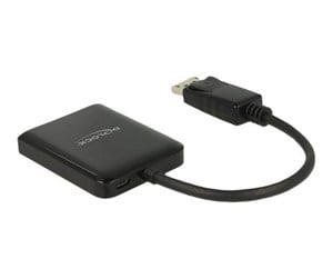 Videosplitter - DeLOCK Displayport 1.2 Splitter 1 x Displayport in > 2 x HDMI out 4K 30 Hz - 87720