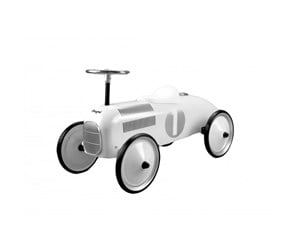 Kjøretøy - Magni Metal Ride-On Vehicle Classic Racer White - 2301