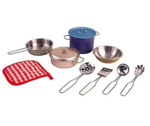 Lekekjøkken & Utstyr - Magni Cookware set in modern colours 11 pcs - 3901