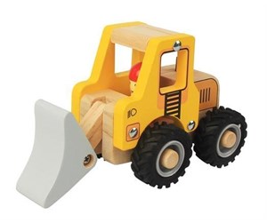 Treleker - Magni Wooden bulldozer with rubber wheels - 5598