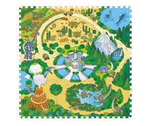 Babyleker - Magni Floor puzzle with dino park - 9 foam tiles - 5636