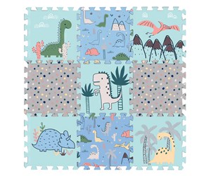 Babyleker - Magni Floor puzzle with dino - 9 foam tiles - 5637