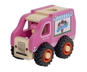 Treleker - Magni Wooden ice cream truck with rubber wheels - 5653