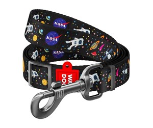 Hund - Waudog nylon dog leash "NASA" pattern 20 mm wide 152-183 cm long - 5313