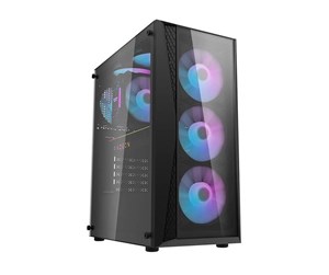 Kabinett - Darkflash DK352 Plus computer case + 4 fans (black) - Kabinett - Miditower - Svart - DK352 Plus