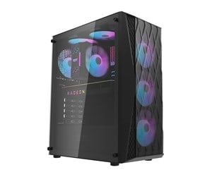 Kabinett - Darkflash DK352 Mesh computer case + 4 aRGB fans (black) - Kabinett - Miditower - Svart - DK352 Mesh Black