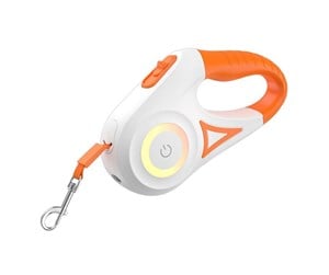 Hund - Rojeco Dog Automatic Leash LED 5 m (white and orange) - RQYS-04 Orange